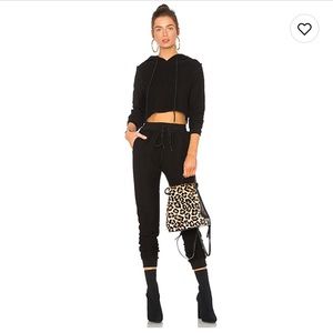 DANIELLE GUIZIO Sweatsuit in Midnight Black